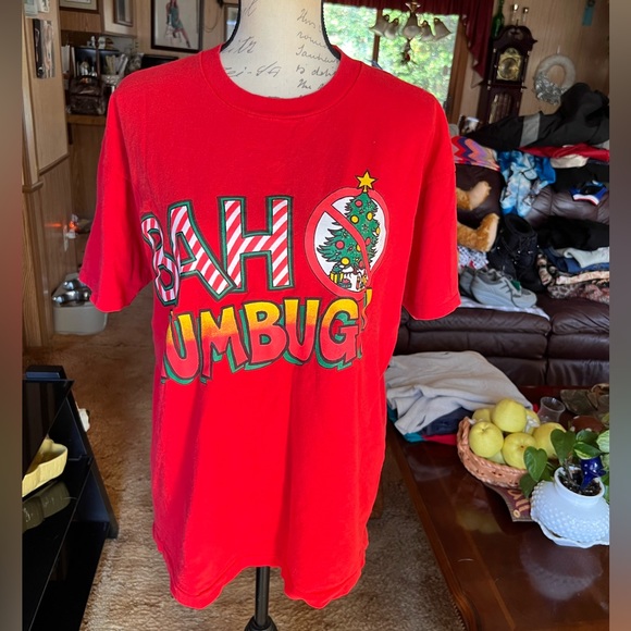 Vintage 90’s BAH HUMBUG Christmas graphic tee shirt. 🎄🎅 - Picture 16 of 16